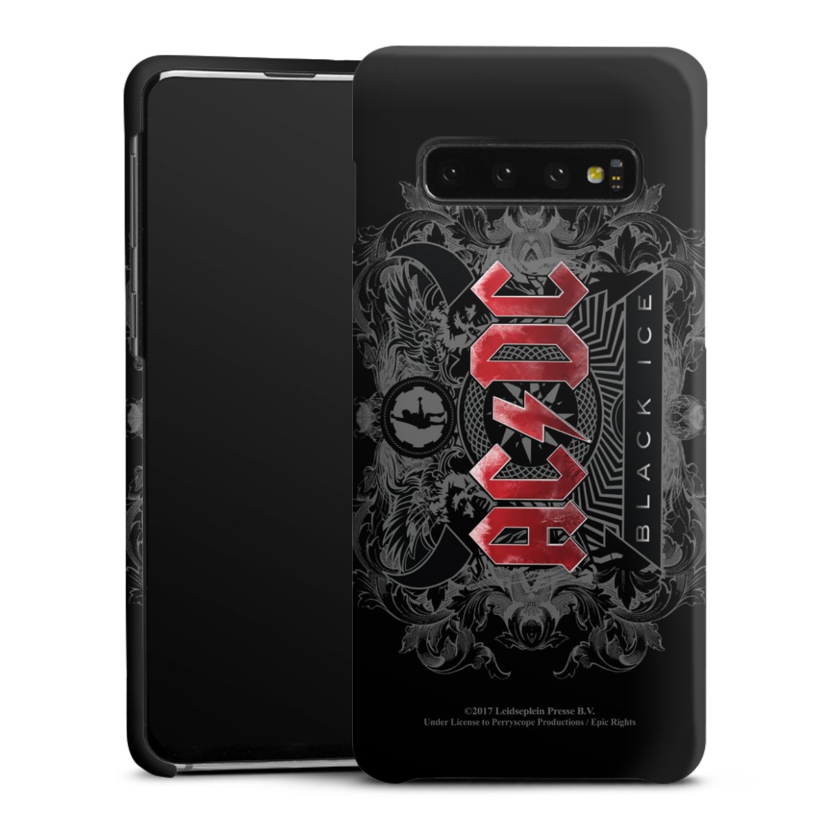 Galaxy S10 Handy Premium Case Smartphone Handyhülle Schutzhülle matt Merchandise Black Ice Acdc Premium Case