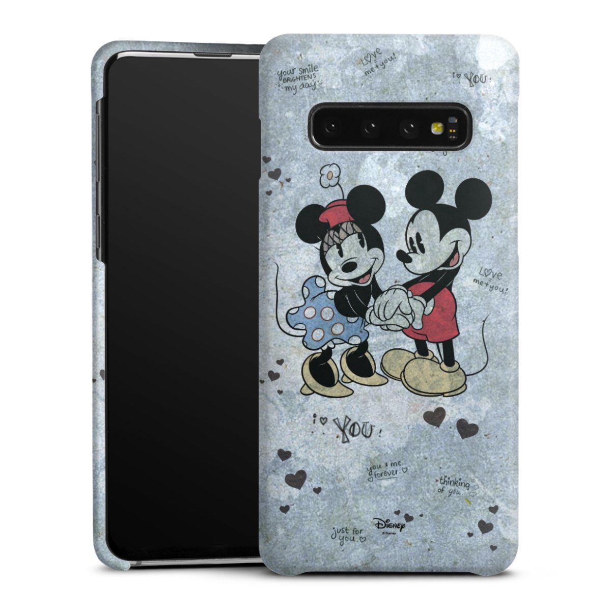 Galaxy S10 Handy Premium Case Smartphone Handyhülle Schutzhülle matt Mickey & Minnie Mouse Vintage Disney Premium Case