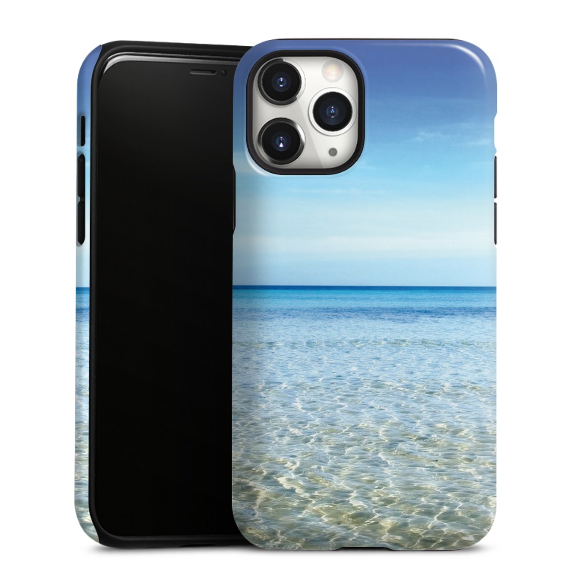 iPhone 11 Pro Handy Panzer Handyhülle robuste Outdoor Hülle Schutzhülle glänzend Urlaub Sky Ocean Tough Case