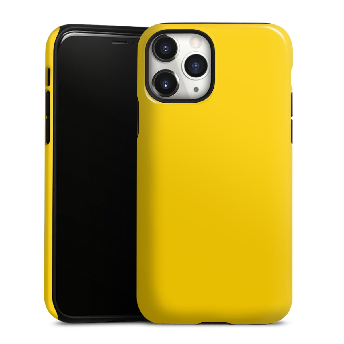 iPhone 11 Pro Handy Panzer Handyhülle robuste Outdoor Hülle Schutzhülle glänzend Yellow Unicoloured Colour Tough Case