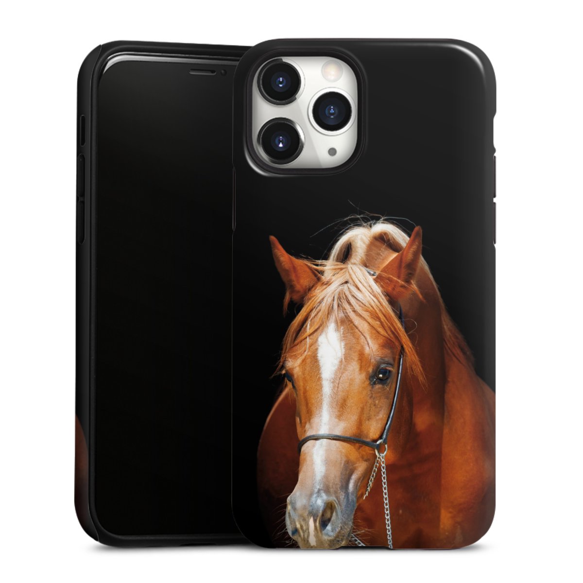 iPhone 11 Pro Handy Panzer Handyhülle robuste Outdoor Hülle Schutzhülle glänzend Mare Horse Hobby Tough Case