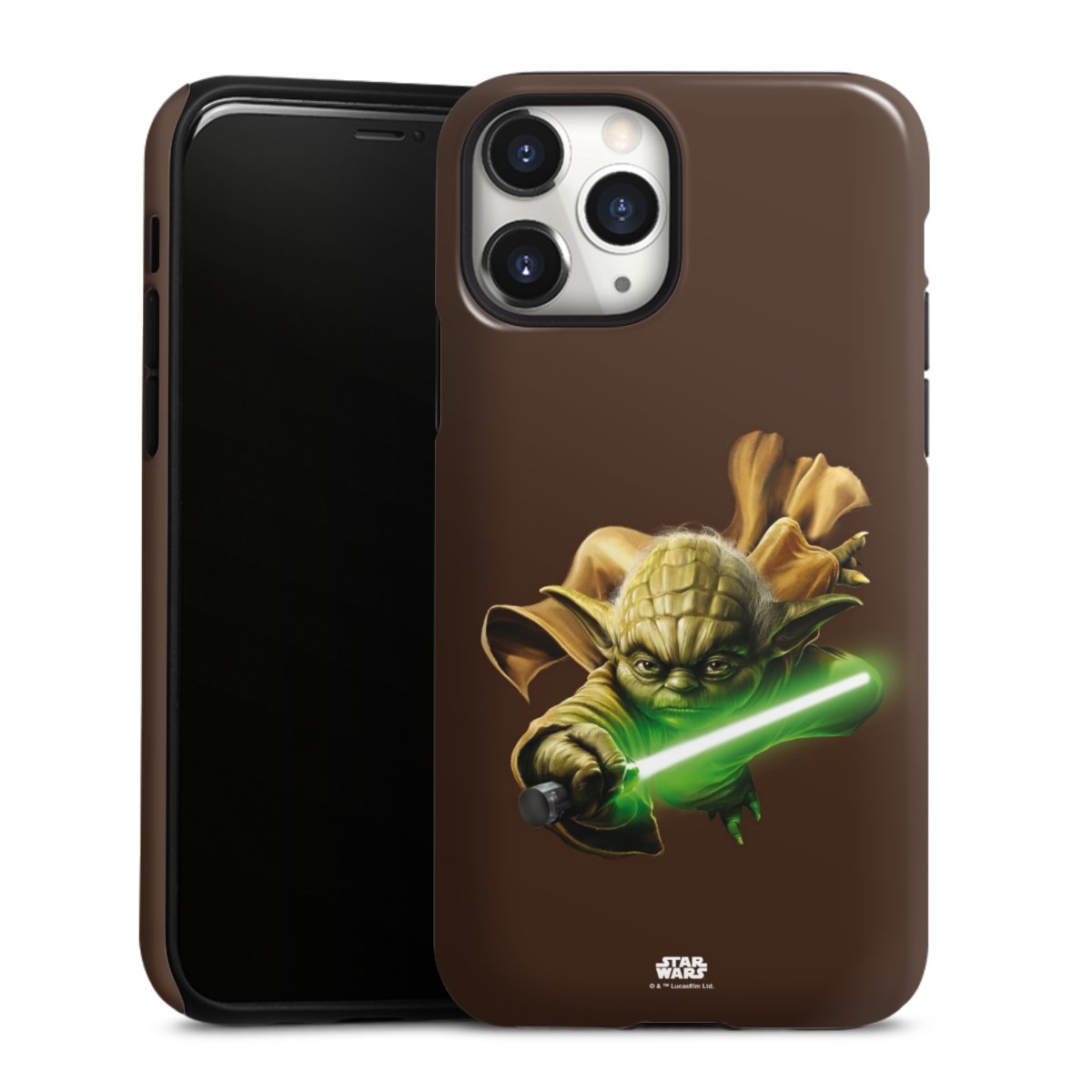 iPhone 11 Pro Handy Panzer Handyhülle robuste Outdoor Hülle Schutzhülle glänzend Yoda Merchandise Star Wars Tough Case