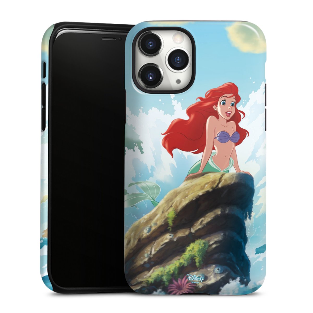 iPhone 11 Pro Handy Panzer Handyhülle robuste Outdoor Hülle Schutzhülle glänzend Mermaid Arielle Die Meerjungfrau Official Licensed Product Tough Case