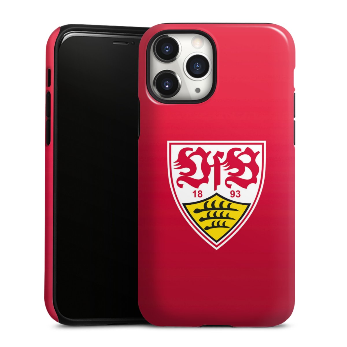 iPhone 11 Pro Handy Panzer Handyhülle robuste Outdoor Hülle Schutzhülle glänzend Official Licensed Product Vfb Stuttgart Tough Case