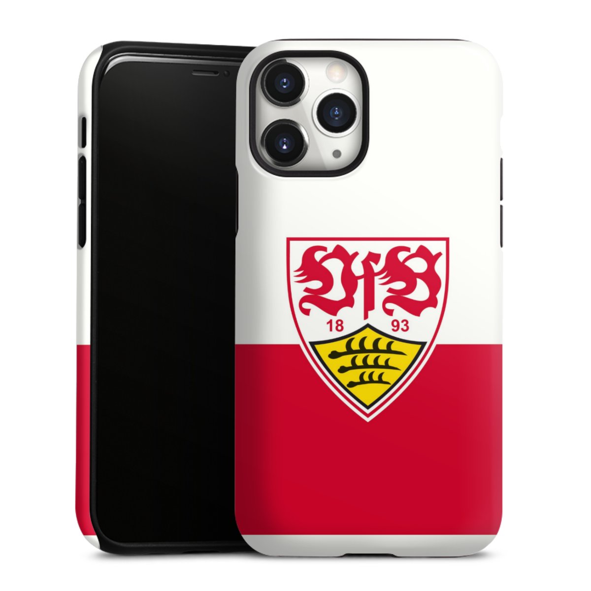 iPhone 11 Pro Handy Panzer Handyhülle robuste Outdoor Hülle Schutzhülle glänzend Official Licensed Product Logo Vfb Stuttgart Tough Case