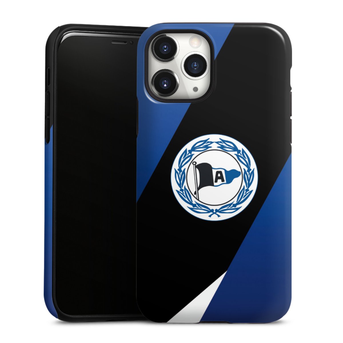 iPhone 11 Pro Handy Panzer Handyhülle robuste Outdoor Hülle Schutzhülle glänzend Official Licensed Product Arminia Bielefeld Dsc Tough Case