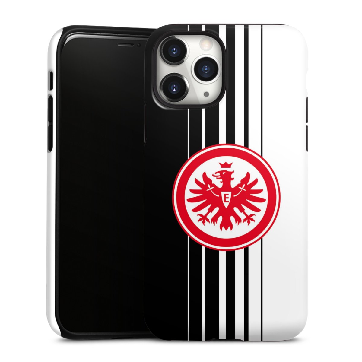 iPhone 11 Pro Handy Panzer Handyhülle robuste Outdoor Hülle Schutzhülle glänzend Stripes Eintracht Frankfurt Official Licensed Product Tough Case