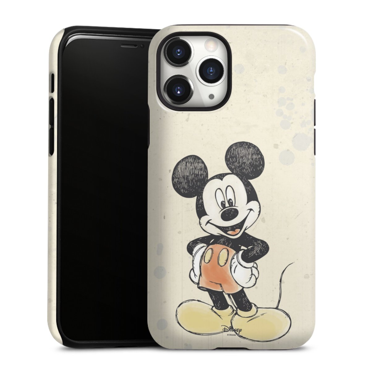 iPhone 11 Pro Handy Panzer Handyhülle robuste Outdoor Hülle Schutzhülle glänzend Water Colour Mickey & Minnie Mouse Official Licensed Product Tough Case