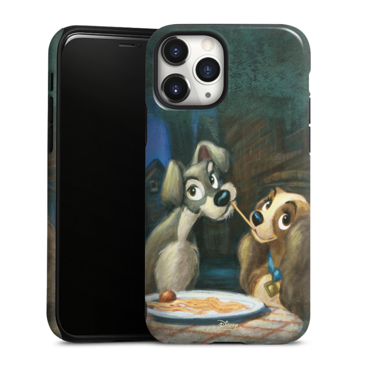 iPhone 11 Pro Handy Panzer Handyhülle robuste Outdoor Hülle Schutzhülle glänzend Lady And The Tramp Official Licensed Product Disney Tough Case