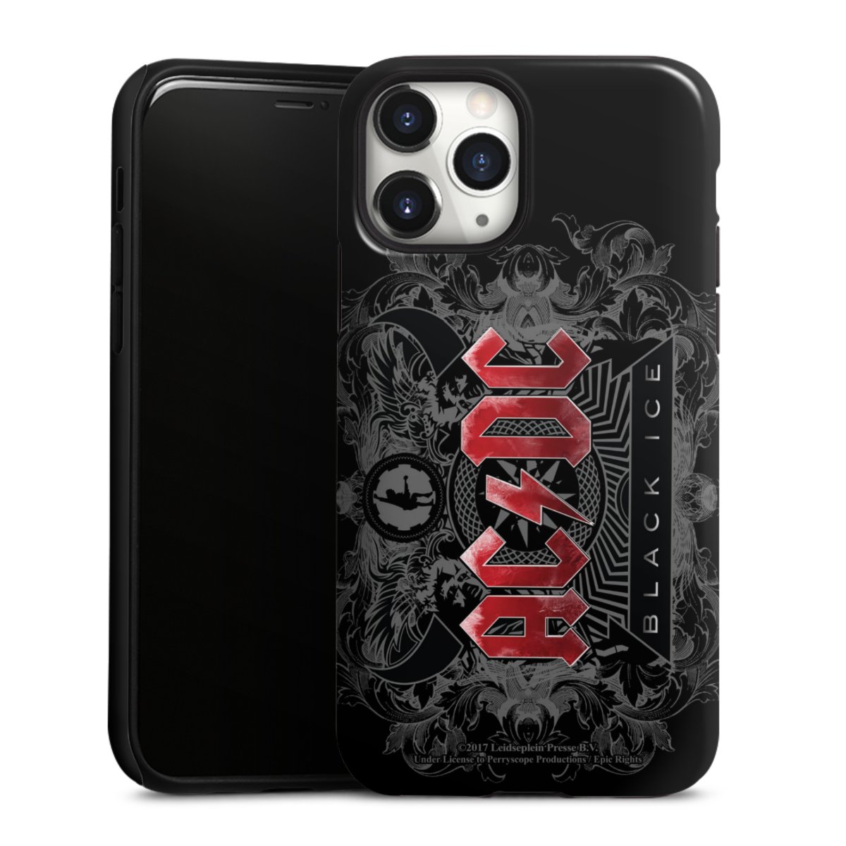 iPhone 11 Pro Handy Panzer Handyhülle robuste Outdoor Hülle Schutzhülle glänzend Merchandise Black Ice Acdc Tough Case