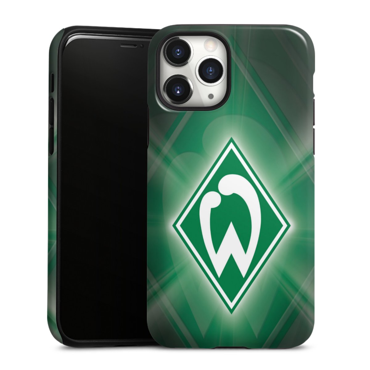 iPhone 11 Pro Handy Panzer Handyhülle robuste Outdoor Hülle Schutzhülle glänzend Sv Werder Bremen Official Licensed Product Coat Of Arms Tough Case