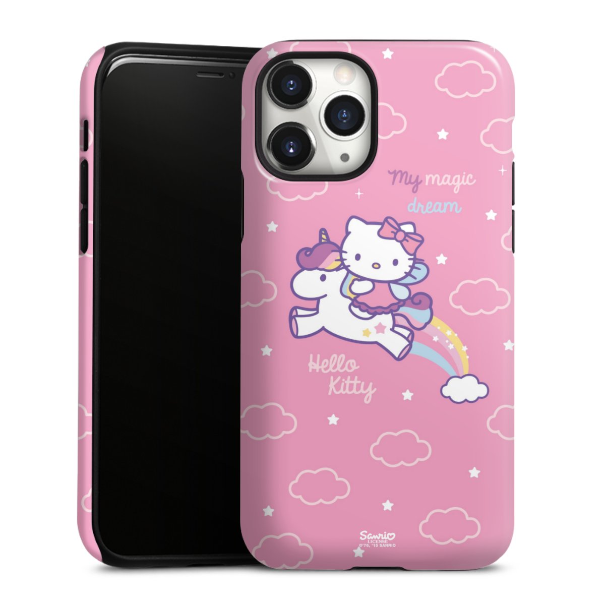 iPhone 11 Pro Handy Panzer Handyhülle robuste Outdoor Hülle Schutzhülle glänzend Einhorn Official Licensed Product Hello Kitty Tough Case