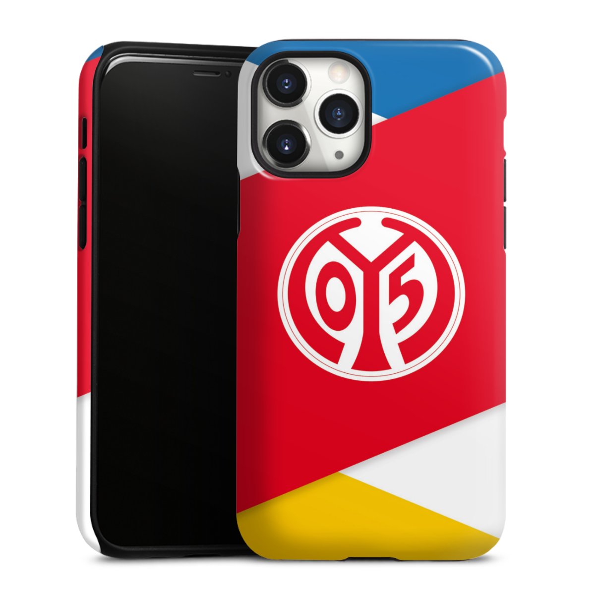 iPhone 11 Pro Handy Panzer Handyhülle robuste Outdoor Hülle Schutzhülle glänzend Official Licensed Product Soccer 1. Fsv Mainz 05 E.V. Tough Case