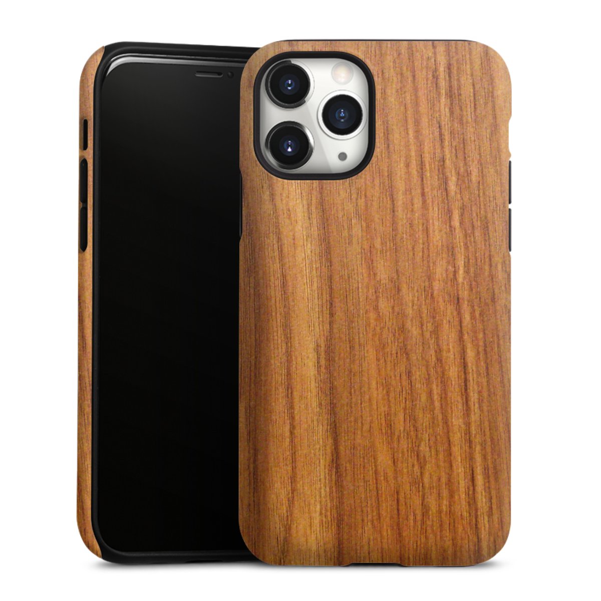 iPhone 11 Pro Handy Panzer Handyhülle robuste Outdoor Hülle Schutzhülle matt Wood Larch Wooden Look Tough Case