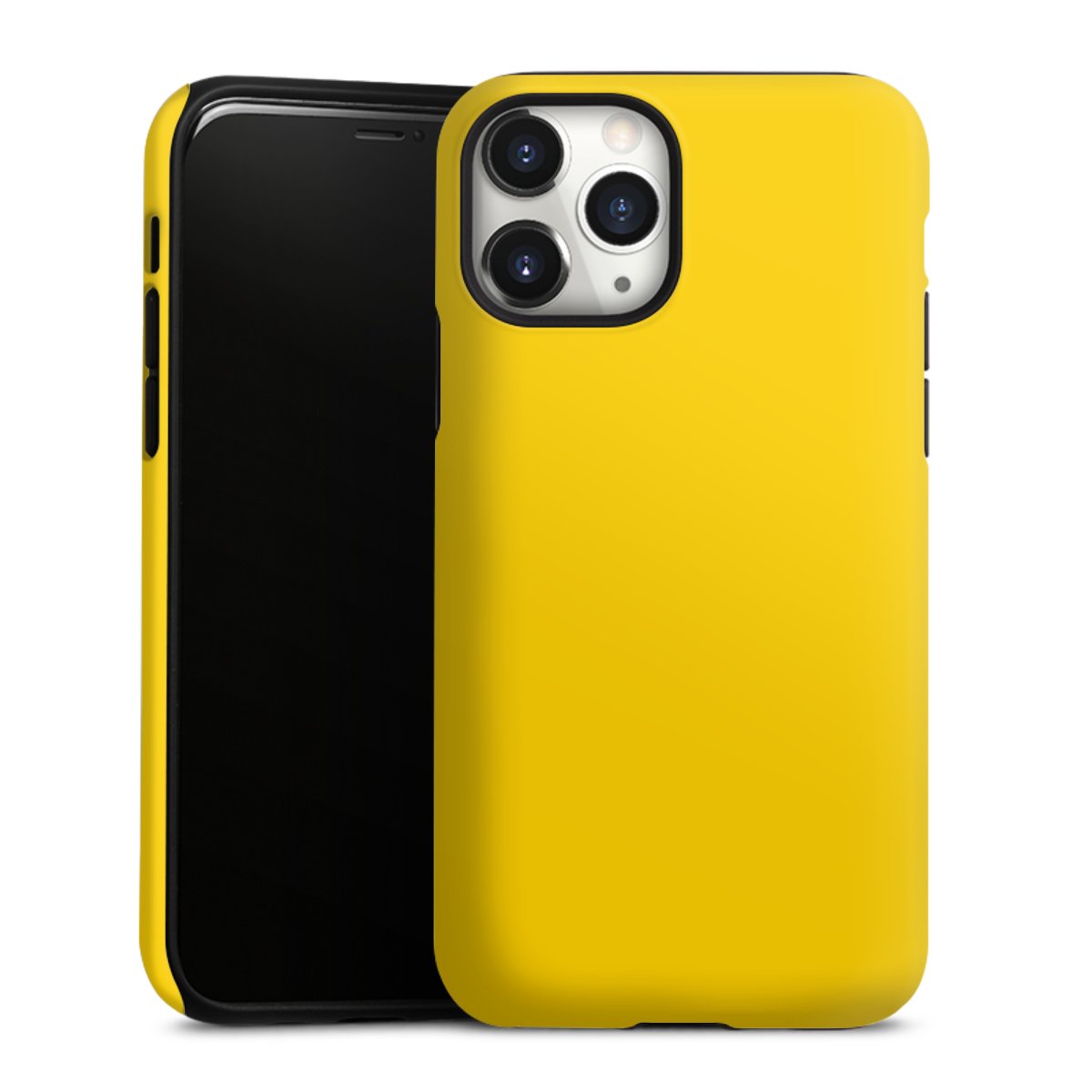 iPhone 11 Pro Handy Panzer Handyhülle robuste Outdoor Hülle Schutzhülle matt Yellow Unicoloured Colour Tough Case