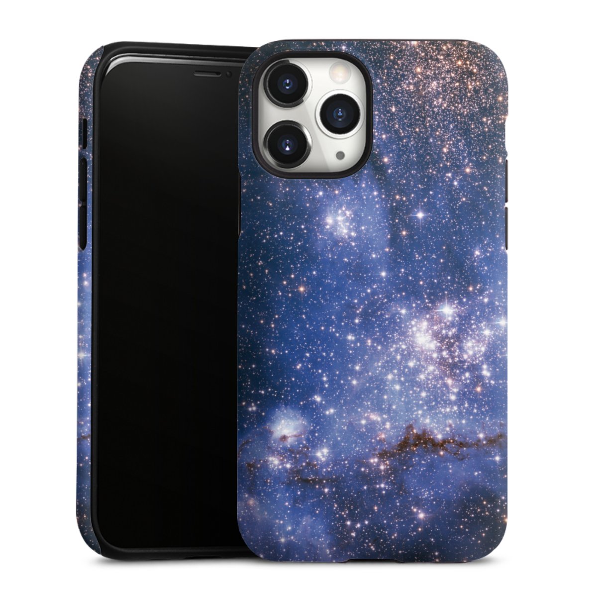 iPhone 11 Pro Handy Panzer Handyhülle robuste Outdoor Hülle Schutzhülle matt Weltall Galaxy Weltraum Tough Case