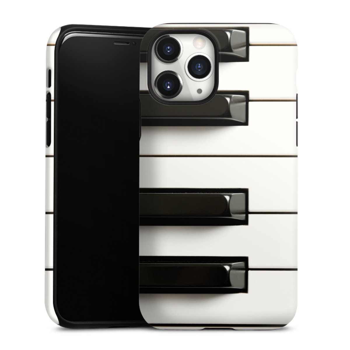 iPhone 11 Pro Handy Panzer Handyhülle robuste Outdoor Hülle Schutzhülle matt Klavier Piano Music Tough Case