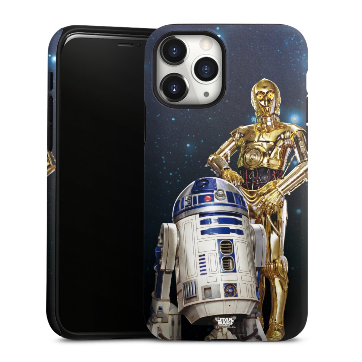 iPhone 11 Pro Handy Panzer Handyhülle robuste Outdoor Hülle Schutzhülle matt Weltall Star Wars R2d2 Tough Case