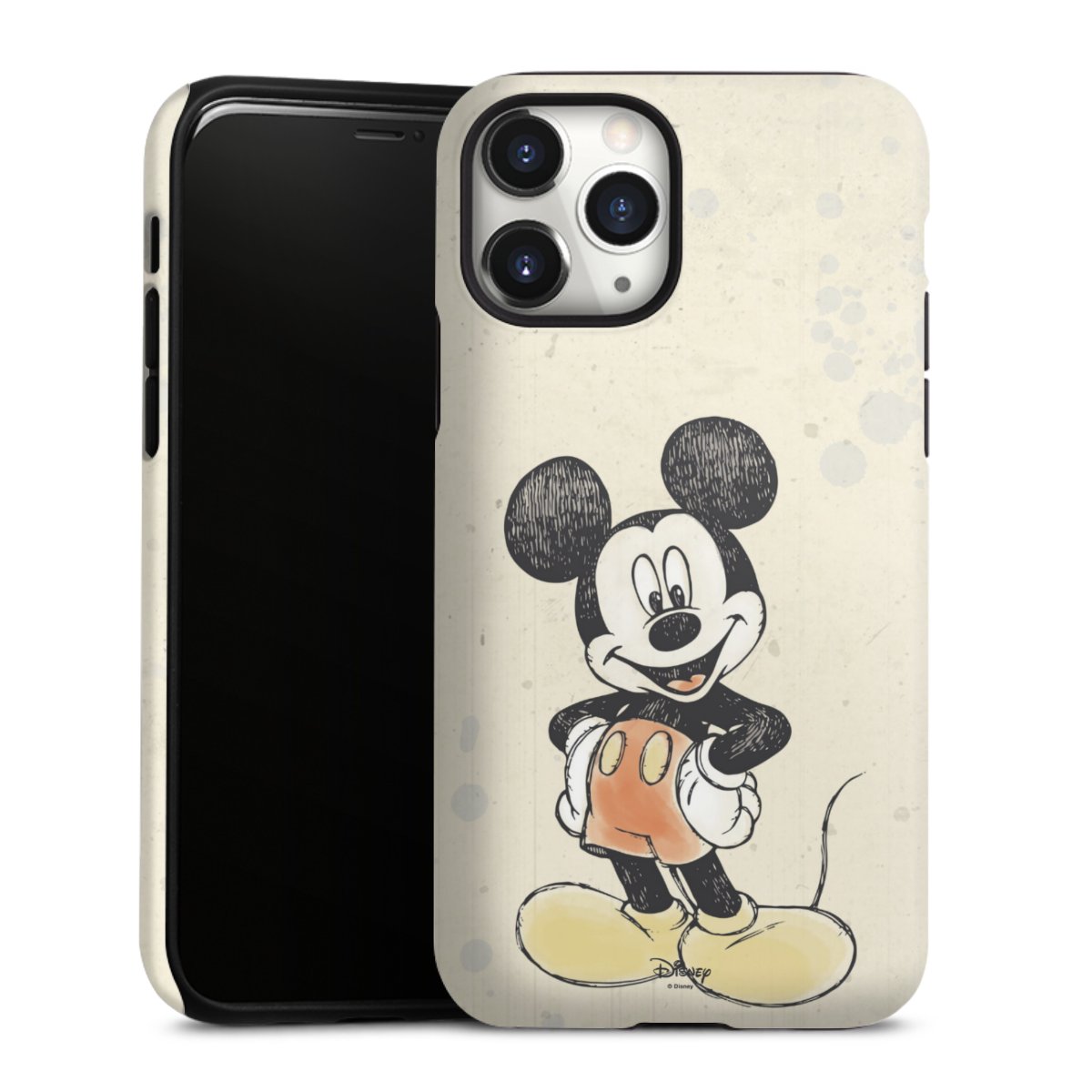 iPhone 11 Pro Handy Panzer Handyhülle robuste Outdoor Hülle Schutzhülle matt Water Colour Mickey & Minnie Mouse Official Licensed Product Tough Case