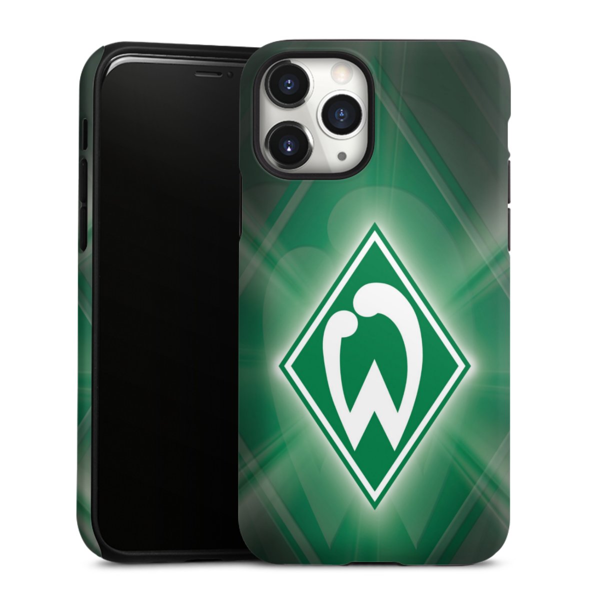 iPhone 11 Pro Handy Panzer Handyhülle robuste Outdoor Hülle Schutzhülle matt Sv Werder Bremen Official Licensed Product Coat Of Arms Tough Case