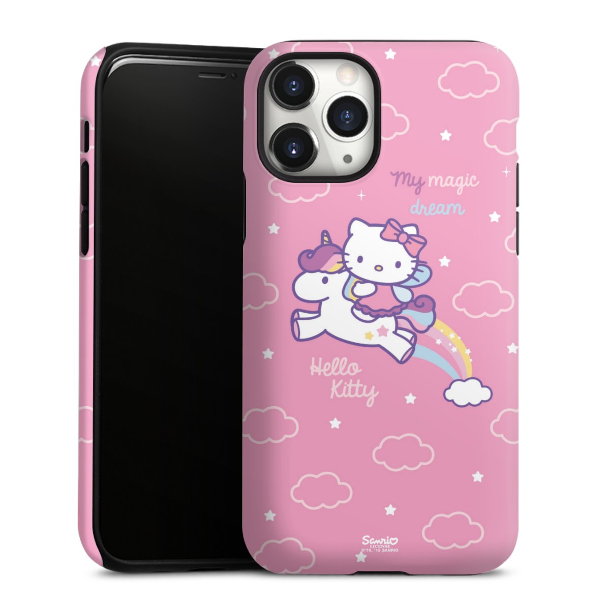 iPhone 11 Pro Handy Panzer Handyhülle robuste Outdoor Hülle Schutzhülle matt Einhorn Official Licensed Product Hello Kitty Tough Case