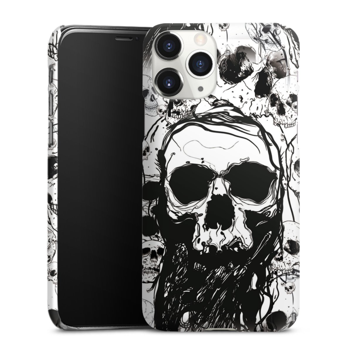 iPhone 11 Pro Handy Premium Case Smartphone Handyhülle Schutzhülle glänzend Totenkopf Halloween Premium Case