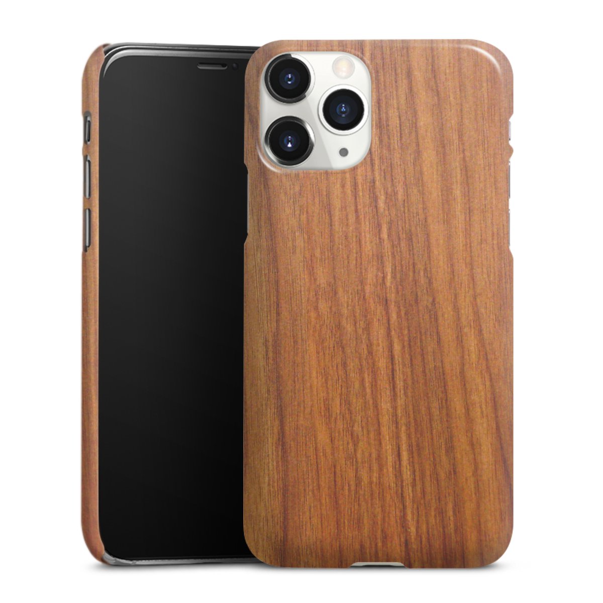 iPhone 11 Pro Handy Premium Case Smartphone Handyhülle Schutzhülle glänzend Wood Larch Wooden Look Premium Case