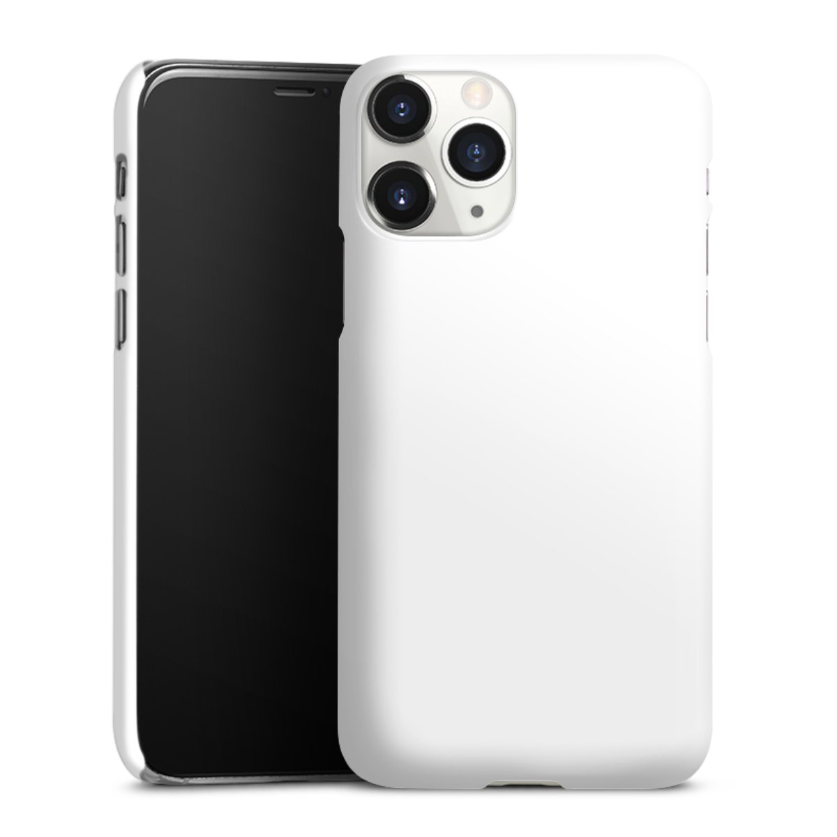 iPhone 11 Pro Handy Premium Case Smartphone Handyhülle Schutzhülle glänzend Unicoloured Colour White Premium Case