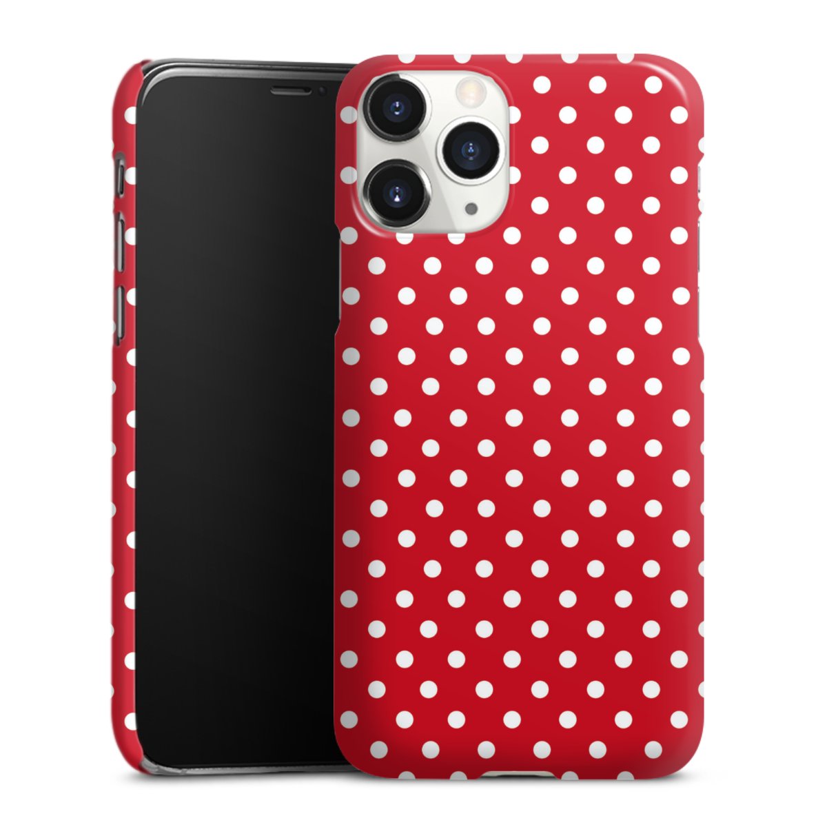 iPhone 11 Pro Handy Premium Case Smartphone Handyhülle Schutzhülle glänzend Points Polka Dots Retro Premium Case