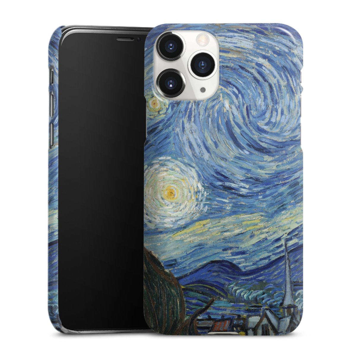 iPhone 11 Pro Handy Premium Case Smartphone Handyhülle Schutzhülle glänzend The Starry Night Kunst Vincent Van Gogh Premium Case