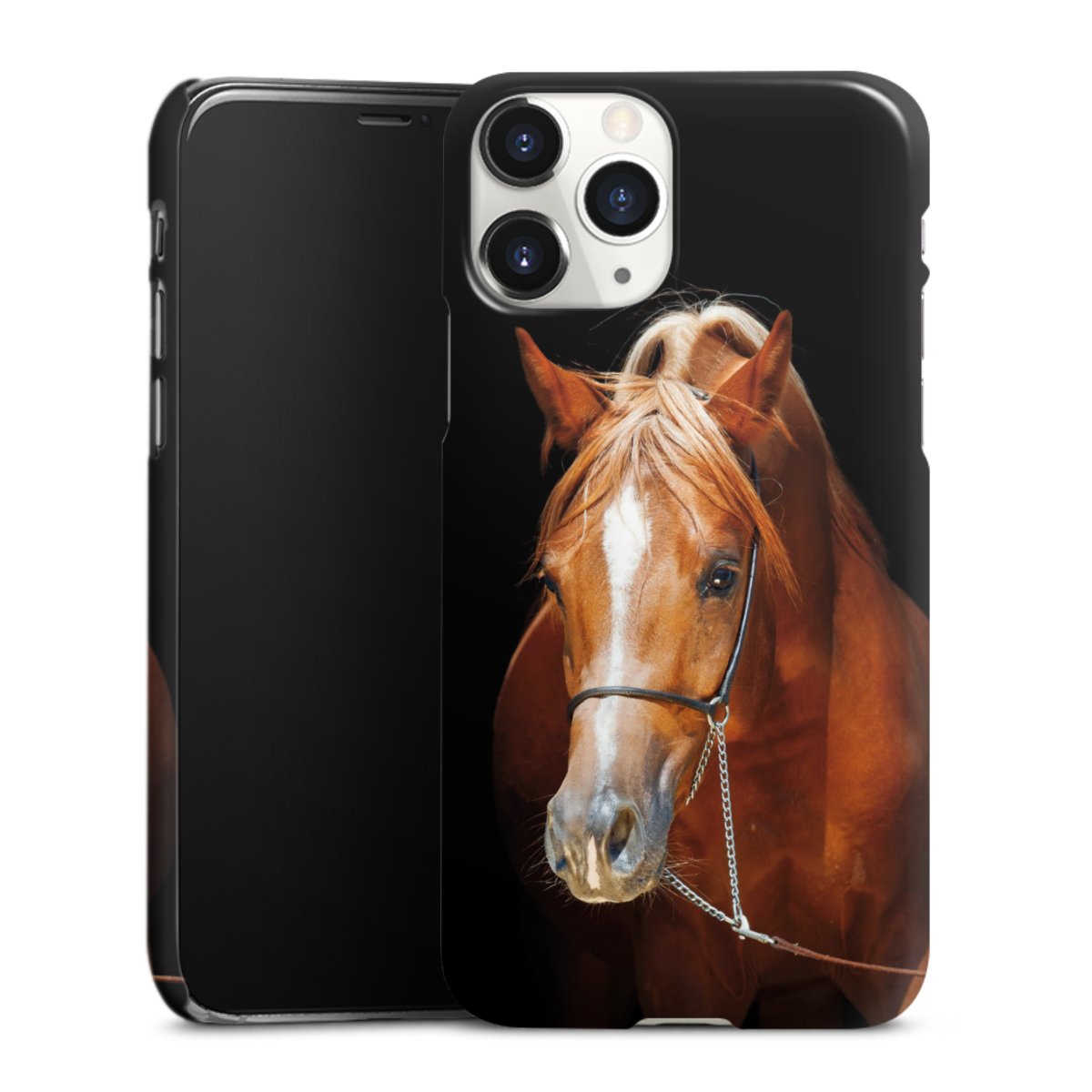 iPhone 11 Pro Handy Premium Case Smartphone Handyhülle Schutzhülle glänzend Mare Horse Hobby Premium Case