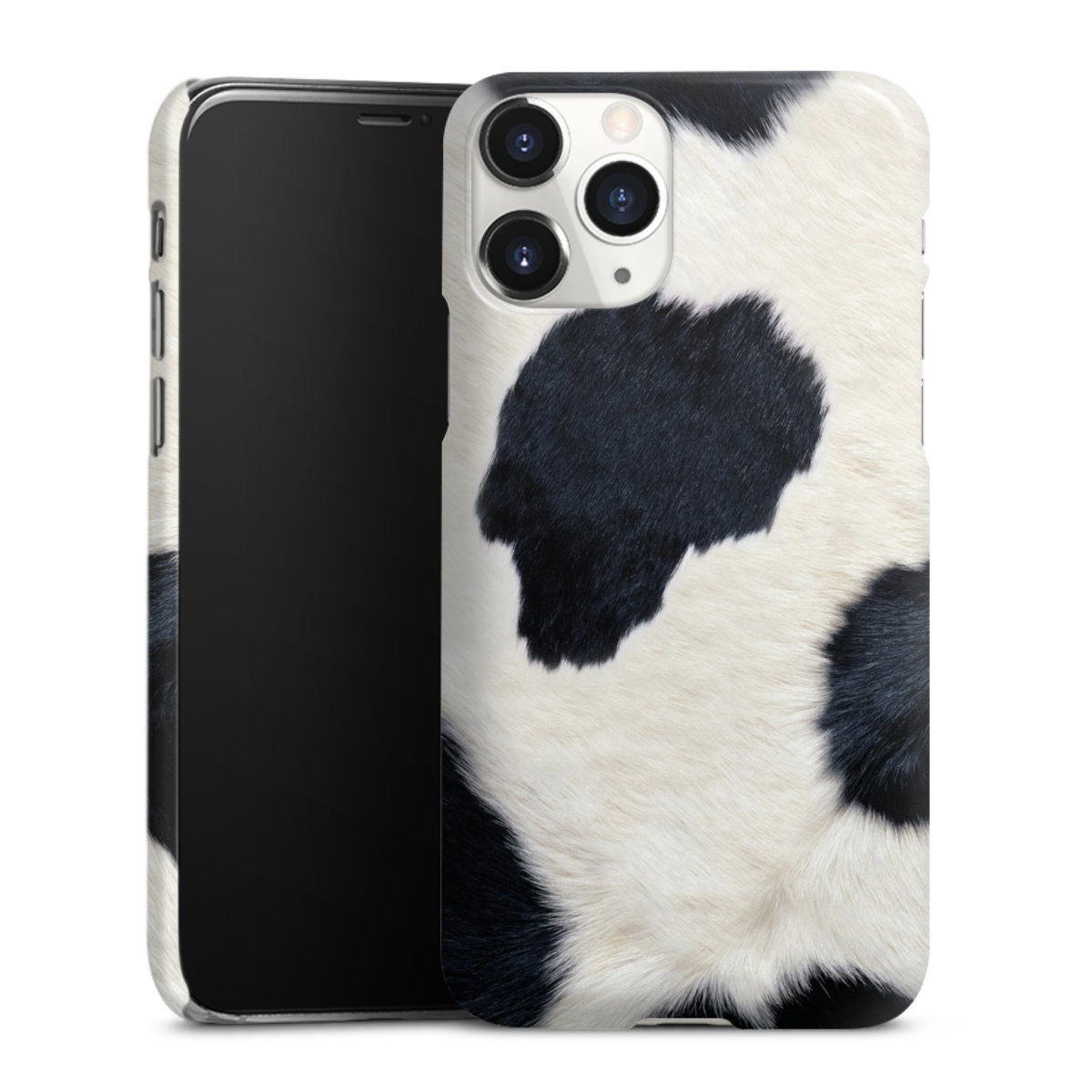 iPhone 11 Pro Handy Premium Case Smartphone Handyhülle Schutzhülle glänzend Animal Look Animal Print Cow Skin Premium Case