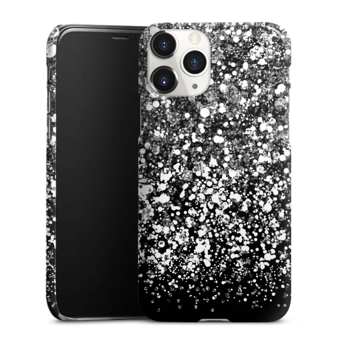 iPhone 11 Pro Handy Premium Case Smartphone Handyhülle Schutzhülle glänzend Glitzer Snowflake Muster Premium Case