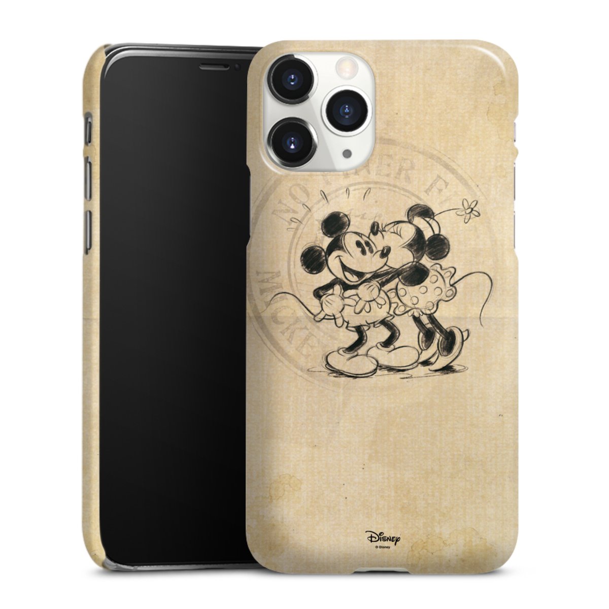 iPhone 11 Pro Handy Premium Case Smartphone Handyhülle Schutzhülle glänzend Mickey Mouse Vintage Minnie Mouse Premium Case