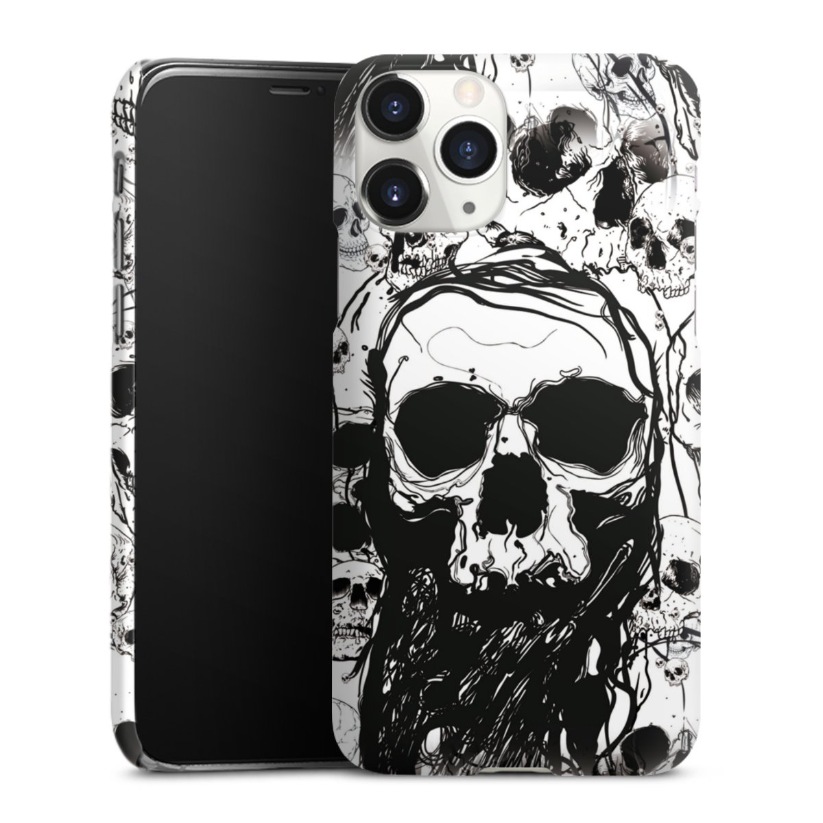 iPhone 11 Pro Handy Premium Case Smartphone Handyhülle Schutzhülle matt Totenkopf Halloween Premium Case