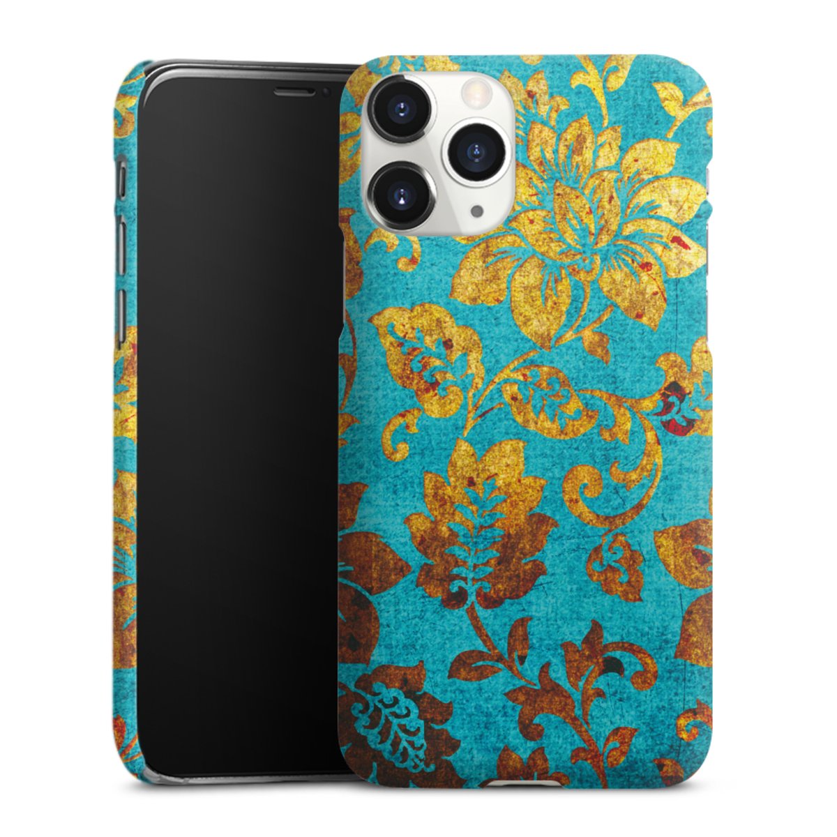 iPhone 11 Pro Handy Premium Case Smartphone Handyhülle Schutzhülle matt Ornament Vintage Flowers Premium Case