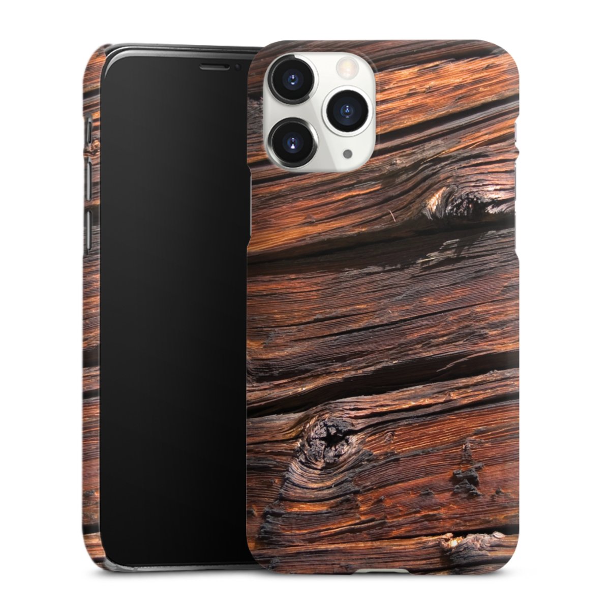 iPhone 11 Pro Handy Premium Case Smartphone Handyhülle Schutzhülle matt Beams Wooden Look Wood Premium Case