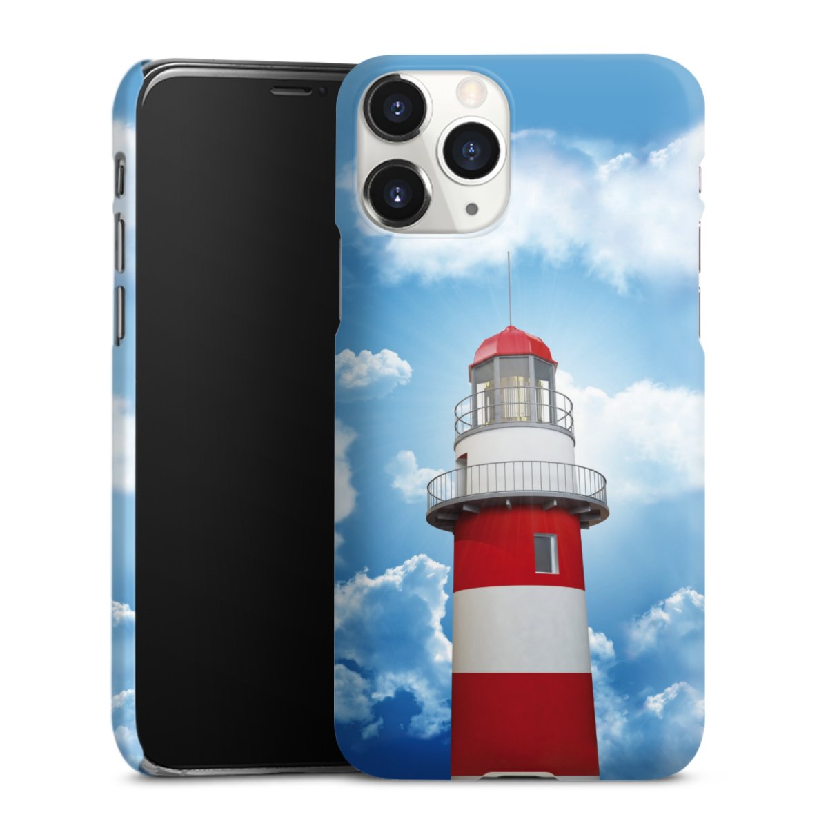 iPhone 11 Pro Handy Premium Case Smartphone Handyhülle Schutzhülle matt Lighthouse Sky Cloud Premium Case