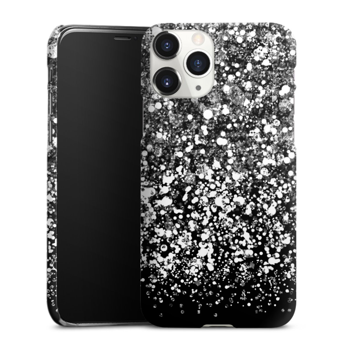 iPhone 11 Pro Handy Premium Case Smartphone Handyhülle Schutzhülle matt Glitzer Snowflake Muster Premium Case