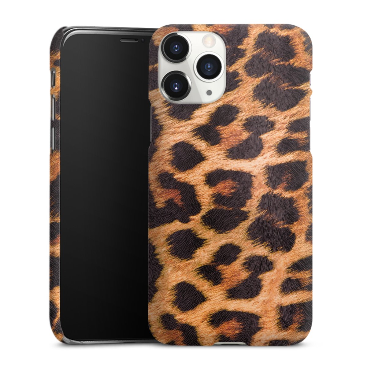 iPhone 11 Pro Handy Premium Case Smartphone Handyhülle Schutzhülle matt Animal Print Leopard Fur Premium Case