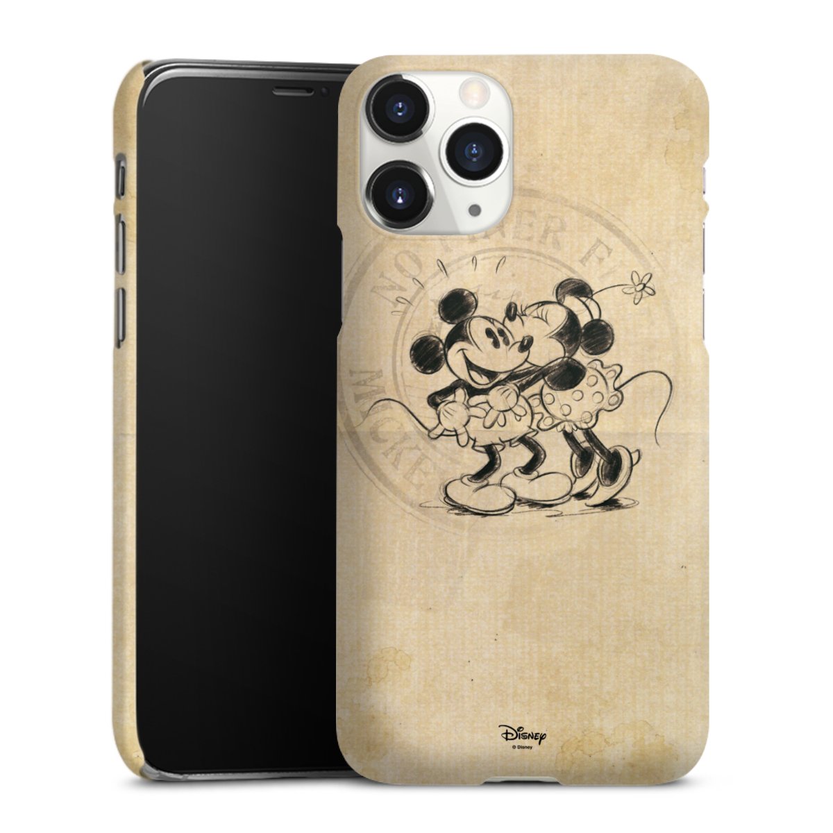 iPhone 11 Pro Handy Premium Case Smartphone Handyhülle Schutzhülle matt Mickey Mouse Vintage Minnie Mouse Premium Case