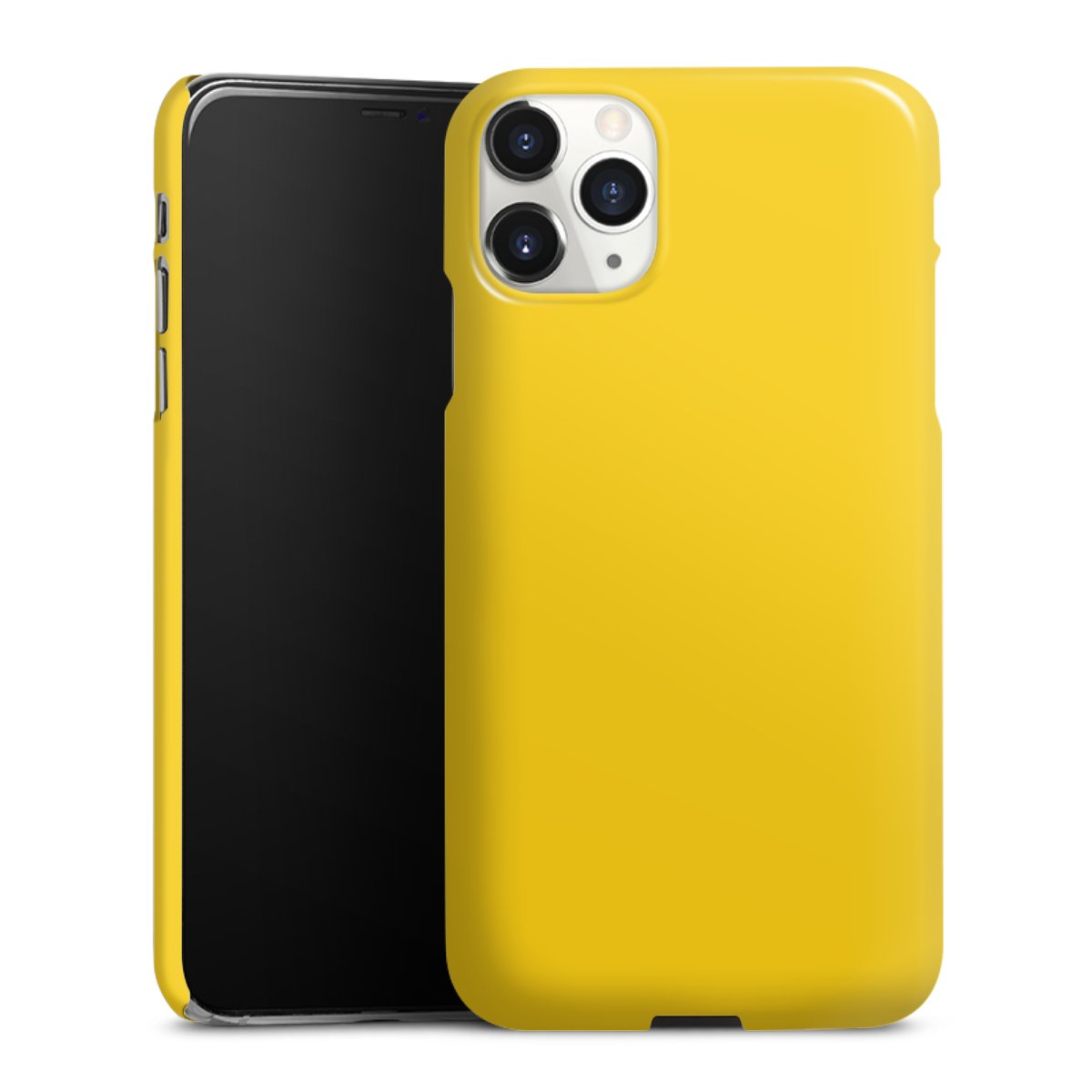 iPhone 11 Pro Max Handy Premium Case Smartphone Handyhülle Schutzhülle glänzend Yellow Unicoloured Colour Premium Case