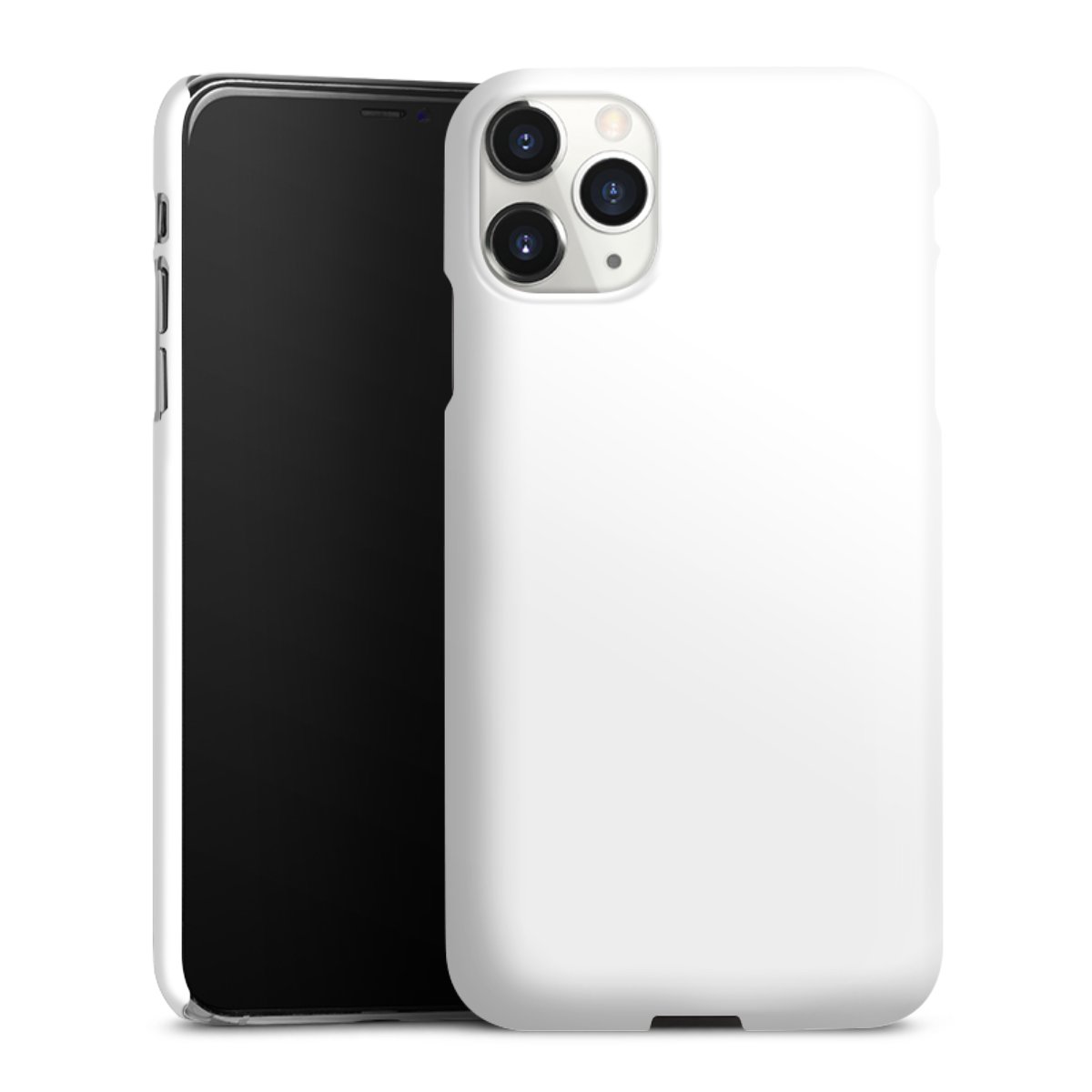 iPhone 11 Pro Max Handy Premium Case Smartphone Handyhülle Schutzhülle glänzend Unicoloured Colour White Premium Case