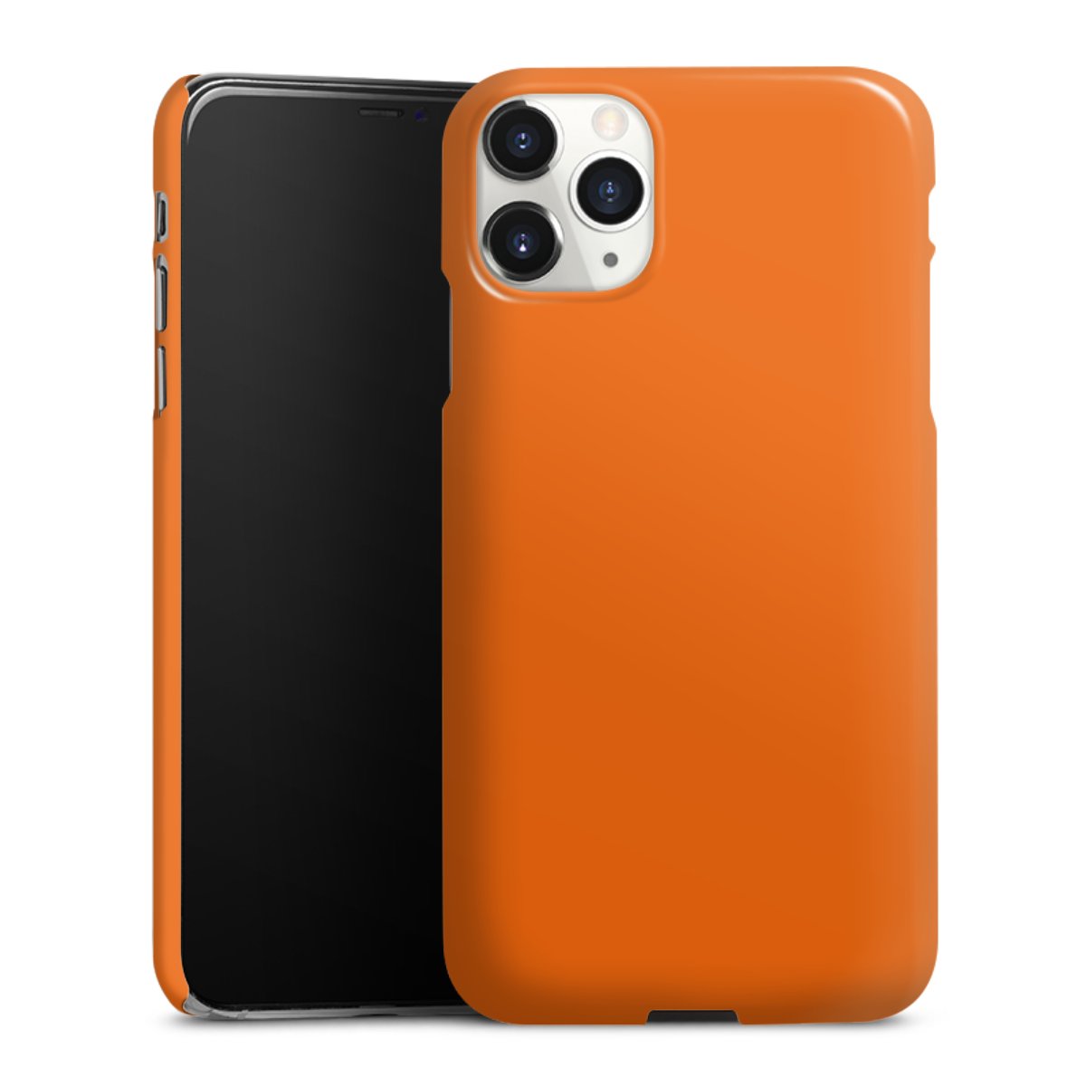 iPhone 11 Pro Max Handy Premium Case Smartphone Handyhülle Schutzhülle glänzend Orange Colour Unicoloured Premium Case