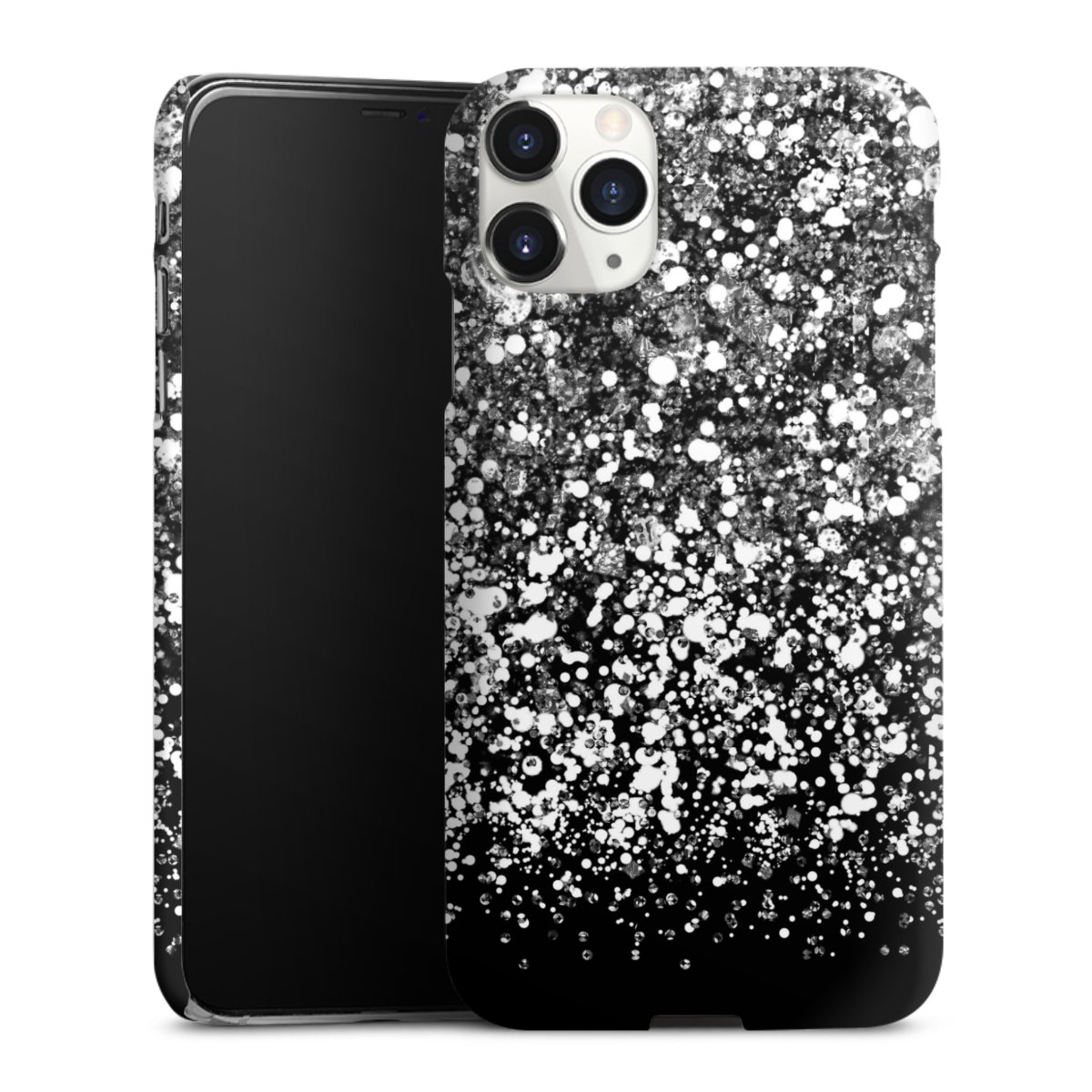 iPhone 11 Pro Max Handy Premium Case Smartphone Handyhülle Schutzhülle glänzend Glitzer Snowflake Muster Premium Case