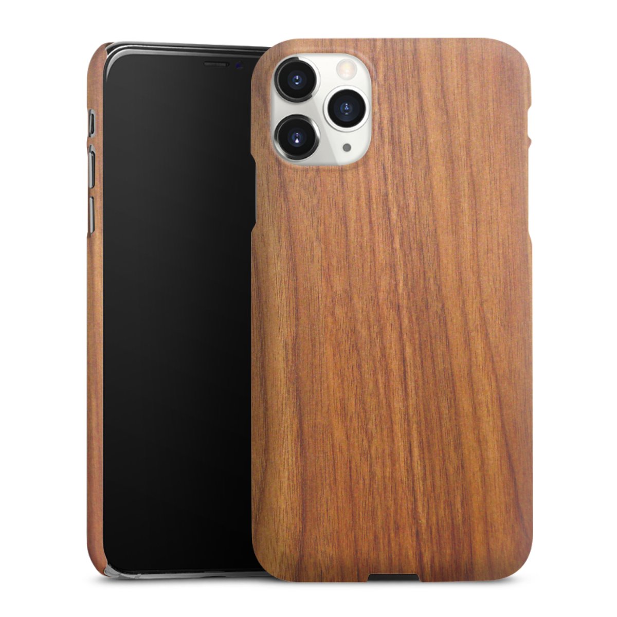 iPhone 11 Pro Max Handy Premium Case Smartphone Handyhülle Schutzhülle matt Wood Larch Wooden Look Premium Case