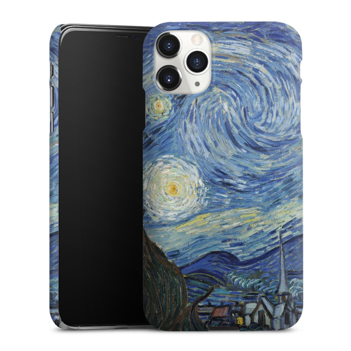 iPhone 11 Pro Max Handy Premium Case Smartphone Handyhülle Schutzhülle matt The Starry Night Kunst Vincent Van Gogh Premium Case