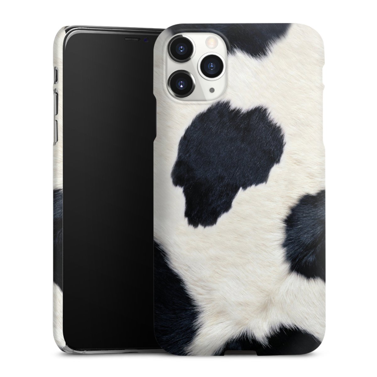 iPhone 11 Pro Max Handy Premium Case Smartphone Handyhülle Schutzhülle matt Animal Look Animal Print Cow Skin Premium Case