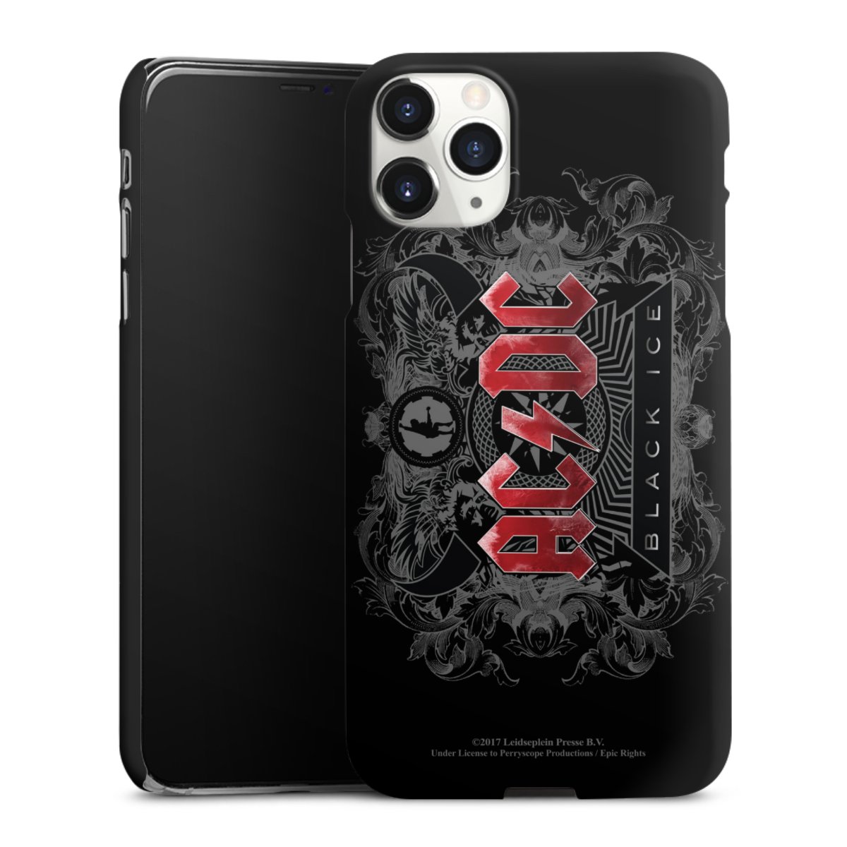 iPhone 11 Pro Max Handy Premium Case Smartphone Handyhülle Schutzhülle matt Merchandise Black Ice Acdc Premium Case