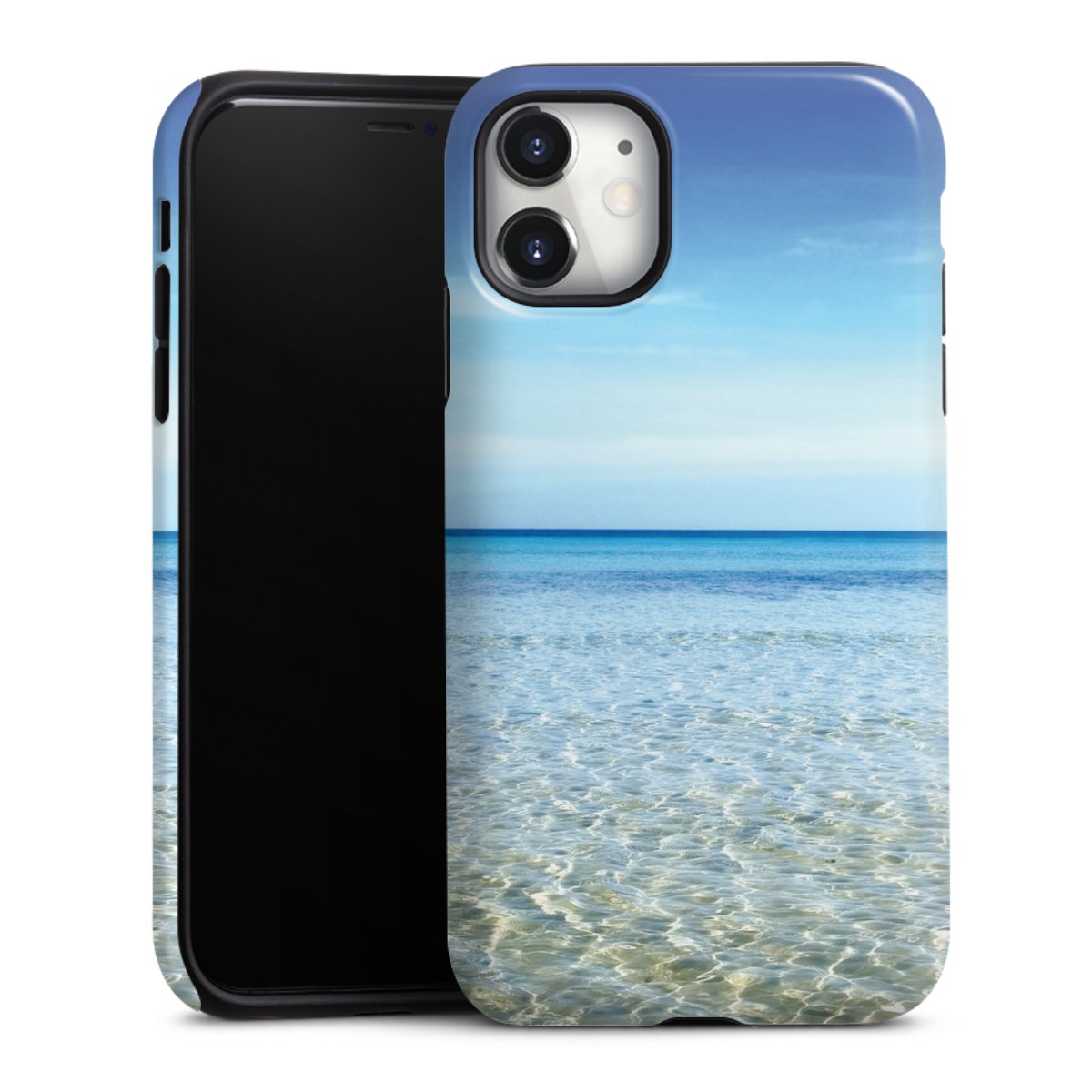 iPhone 11 Handy Panzer Handyhülle robuste Outdoor Hülle Schutzhülle glänzend Urlaub Sky Ocean Tough Case